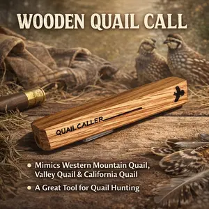 Handcrafted Wooden Quail Call Mimics Western Mountain Quail Sound Ideal for Hunting Enhances Hunter Experience - Outdoor