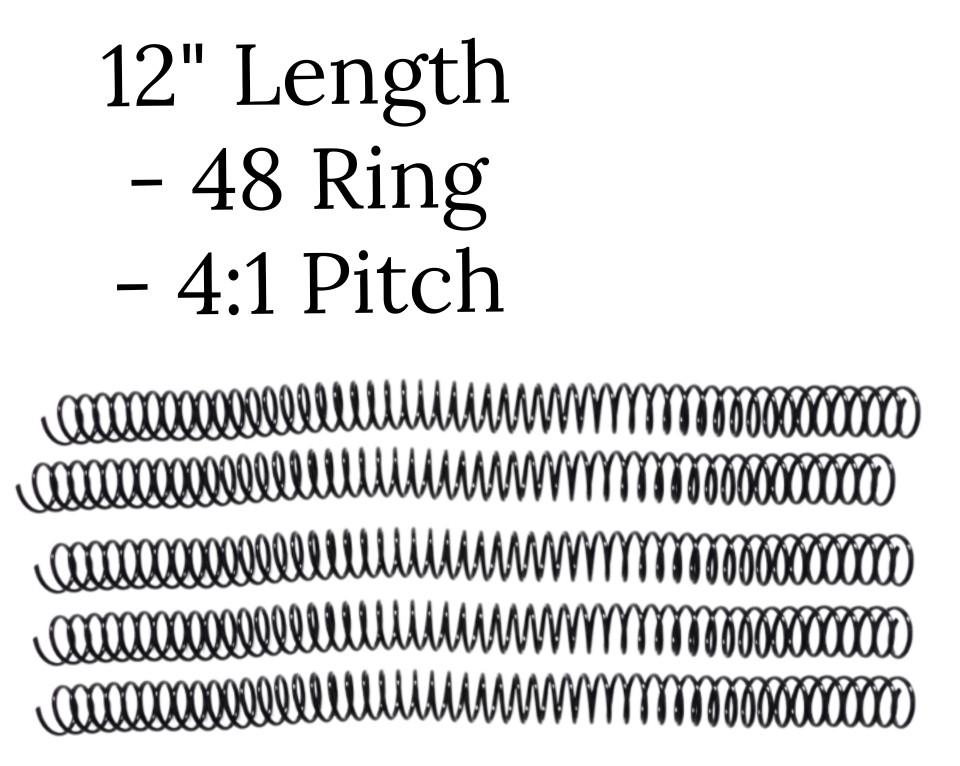 5 Pack - 3/4" Binding Spirals for Coil Binding Documents, Planners and More!