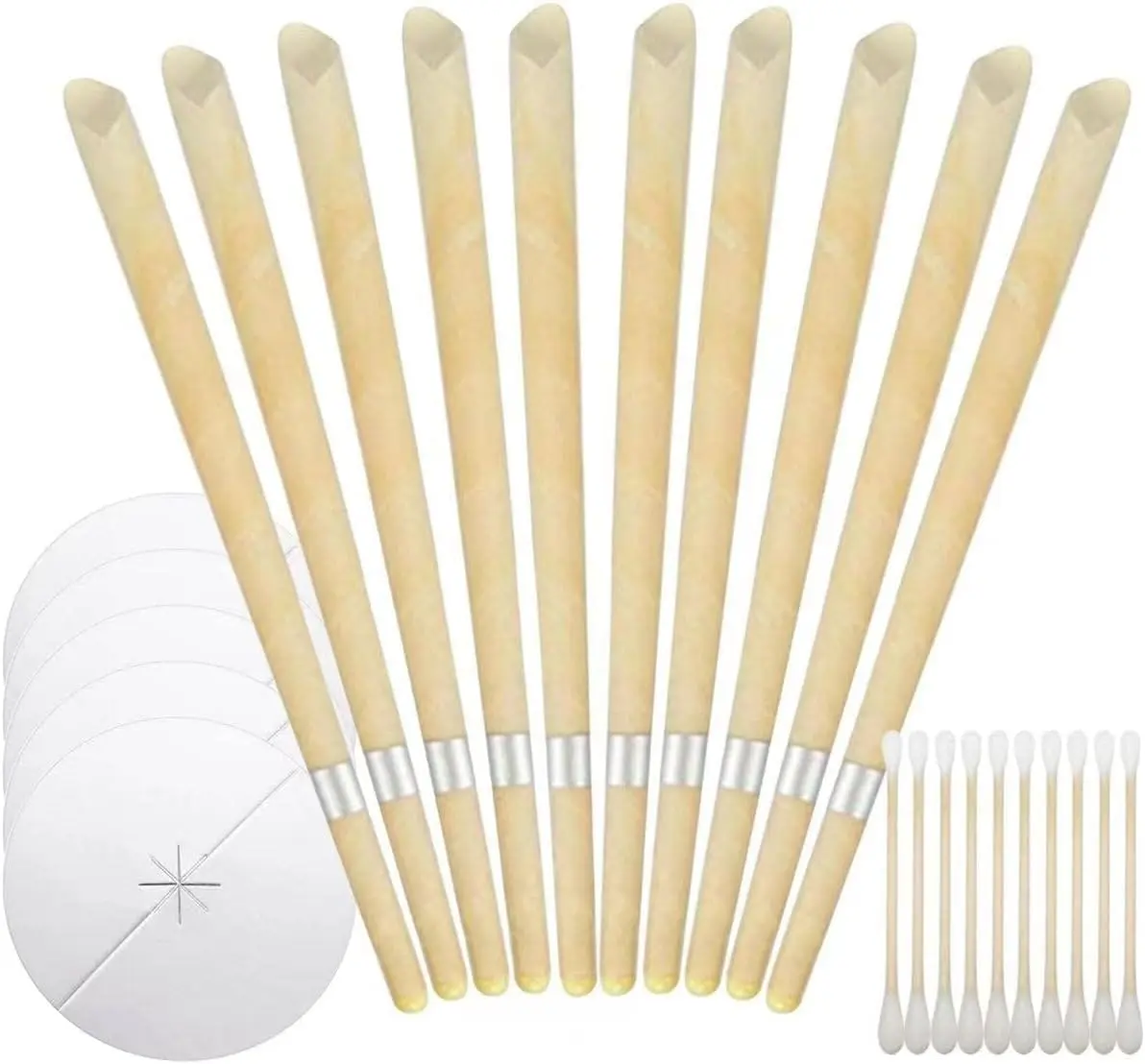 10 Pieces Natural Ear Candles Wax Removal Ear Wax Candles for Ear Wax Removal Ear Wax Candle Ear Wax Removal Tool Ear Cleaning Kit Ear Cleaner Ear Candling Candles Safely Removing Ear Wax at Home 10 Pack