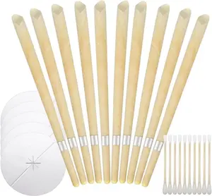 10 Pieces Natural Ear Candles Wax Removal Ear Wax Candles for Ear Wax Removal Ear Wax Candle Ear Wax Removal Tool Ear Cleaning Kit Ear Cleaner Ear Candling Candles Safely Removing Ear Wax at Home 10 Pack