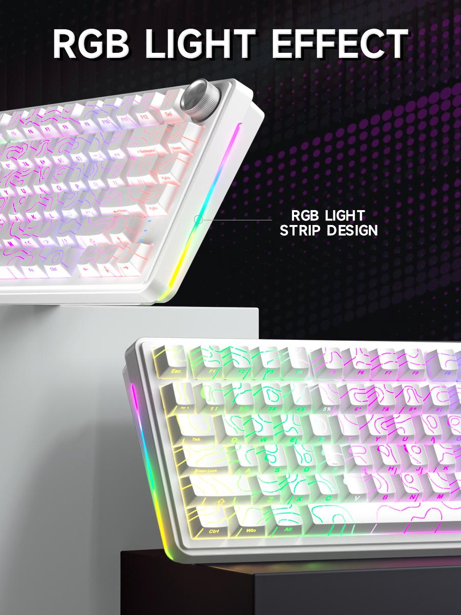 ZIFRIEND&FURYCUBE RX75 PRO Wireless Mechanical Creamy Keyboard,Tri-Mode Type-C/2.4G/Bluetooth Music Rhythm Sync RGB Backlight Keyboard,Multimode Gaming Keyboard for Gaming, Office, Career Women,Multimedia Roller Key ZIFRIEND&FURYCUBE RX75 PRO Wireless Mechanical Creamy Keyboard,Tri-Mode Type-C/2.4G/Bluetooth Music Rhythm Sync RGB Backlight Keyboard,Multimode Gaming Keyboard for Gaming, Office, Career Women,Multimedia Roller Key