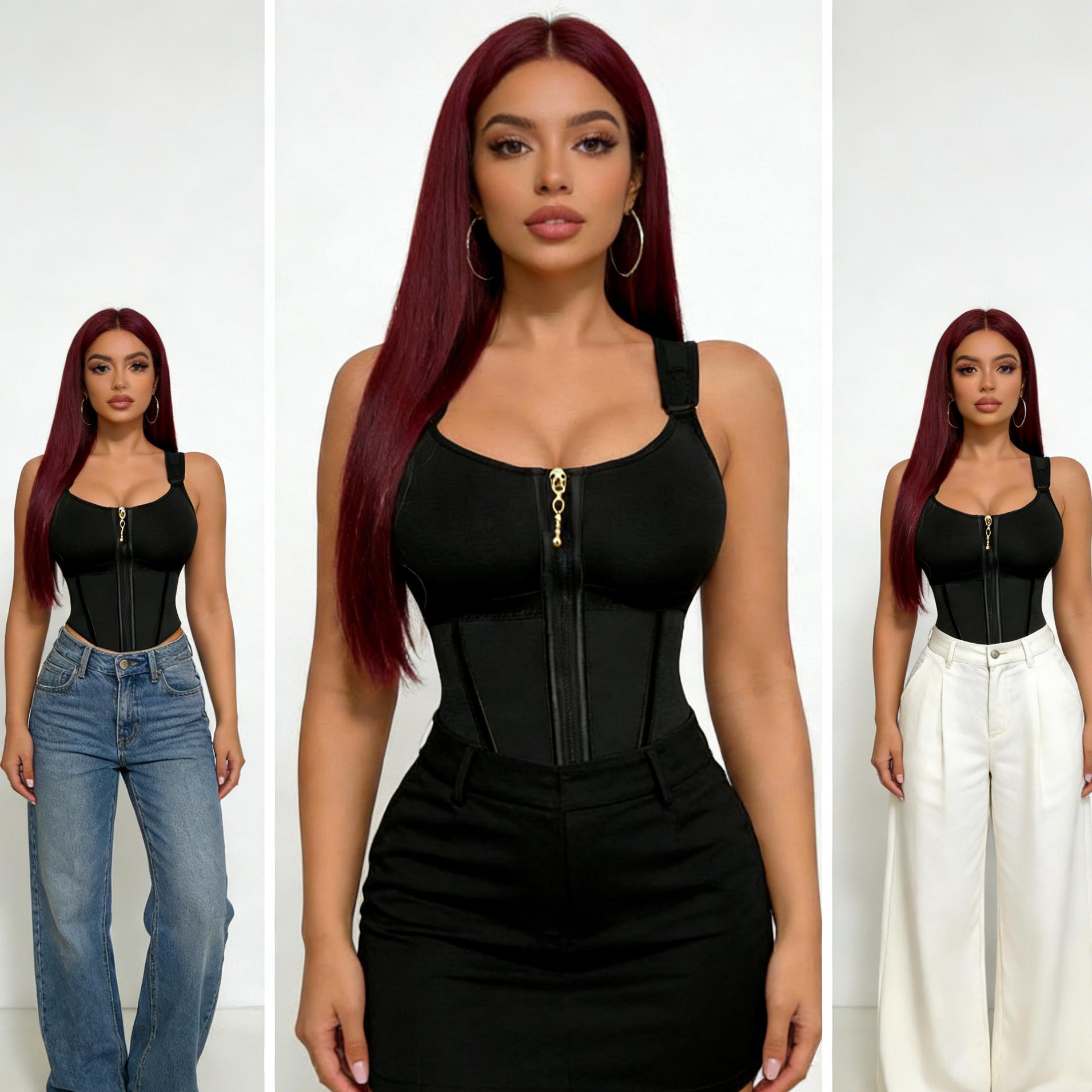 In Stock Waist Shapewear for Women with Bra Tummy Control Girdle Workout Shapewear with Adjustable Shoulder Strap