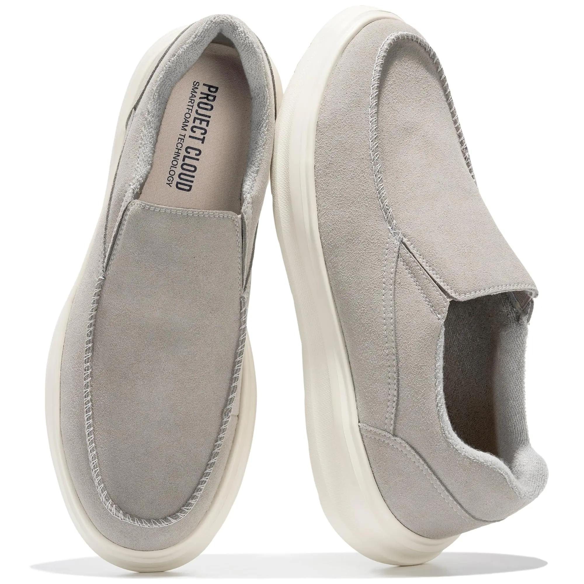 Project Cloud Men's | Genuine Suede Loafers with Terry Cloth Lining | Smart Foam Insole | Lightweight | Non-Slip - Dorian