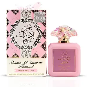Ard Al Zaafaran Arabian Perfume Pink Blush Shams Al Emarat Khususi Blush Eau De Parfum for Women 100 ML 3.4 OZ