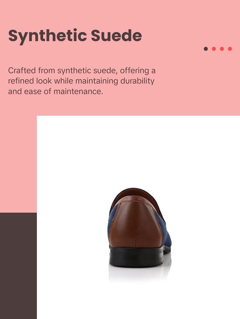 Ferro Aldo Dante novelty penny loafers, in Blue Taupe, Men's Size 6.5 - 13