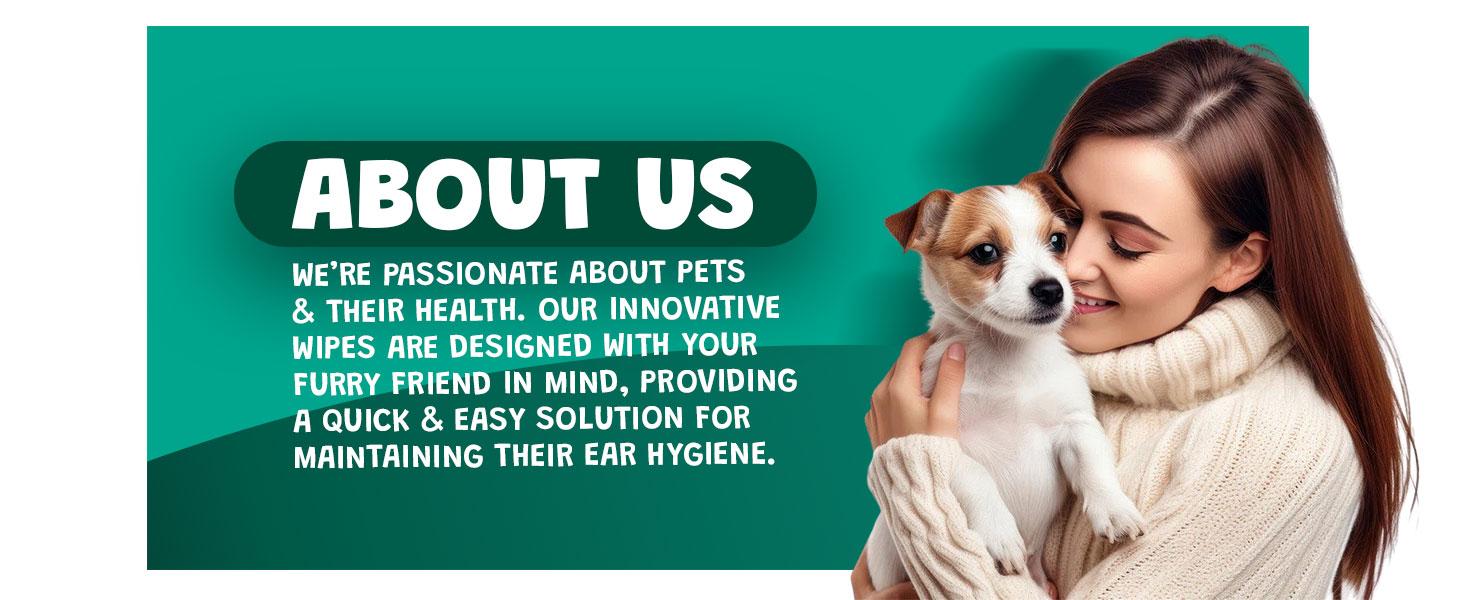 ScrubbyPet Dog Ear Wipes Extra Thick with Aloe & Eucalyptus 125 Count Hypoallergenic Cleaner with Pearl Texture for a Deeper Clean Scrubby Pet - Cleaning