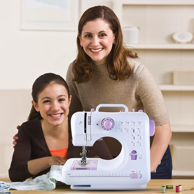 Electric Sewing Machine with 12 Built-In Stitches Portable Crafting & Mending Tool for Home Use Lightweight Easy to Operate Ideal for Beginners and DIY Projects USA Seller