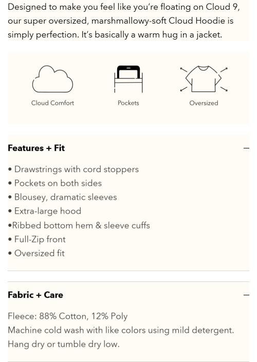 Zip Cloud Hoodie - Black (with toggles)