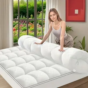 Mattress Topper, Extra Thick Mattress Pad Pillow Top Mattress Cover Quilted Fitted Mattress Protector Top Stretches Up 8-21" Deep Pocket Cooling