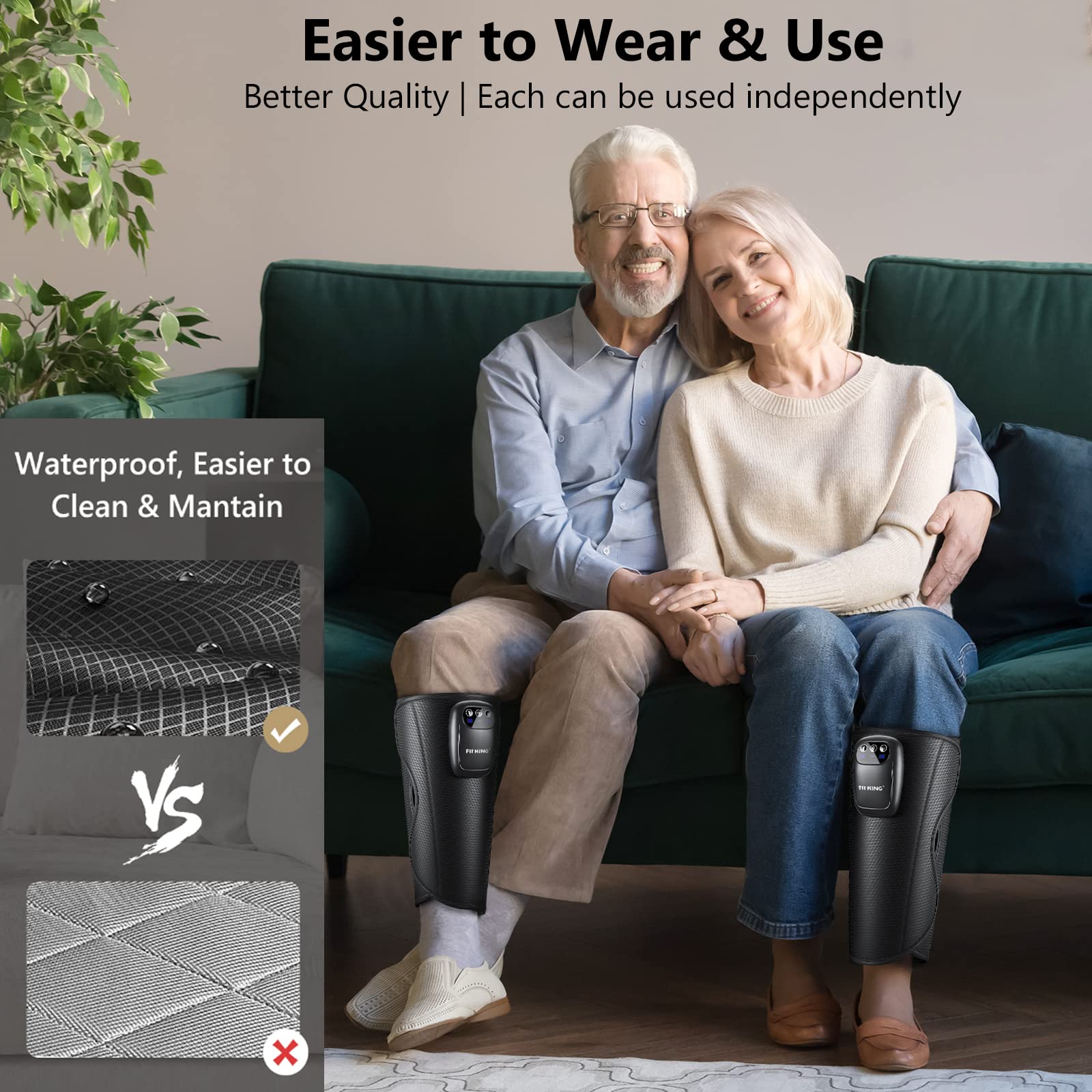 【FIT KING】 Cordless Calf Massager, 3 Modes & Intensities, Rechargeable Leg Massager Comfort Massaging Device for Christmas gift Black friday 【FIT KING】 Cordless Calf Massager, 3 Modes & Intensities, Rechargeable Leg Massager Comfort Massaging Device for Christmas gift Black friday