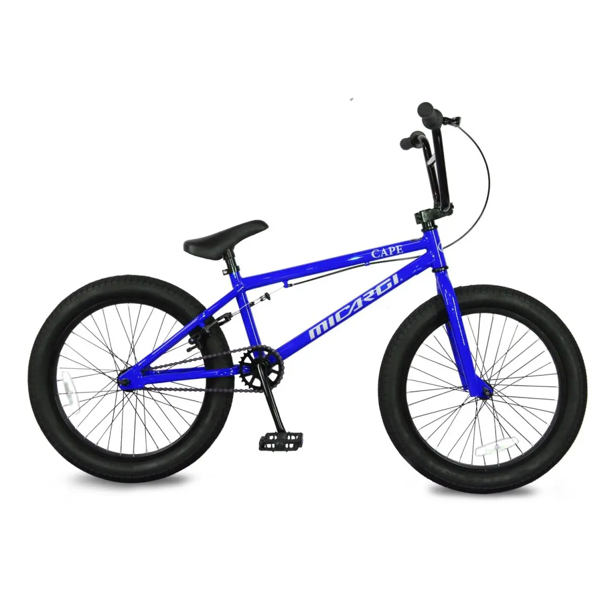 Micargi Maze 20-Inch Durable Youth BMX Bicycle - 20"x2.3" Size, High Tensile Steel Frame, Aluminum U-Brakes, 3-Piece Crank, 33 lbs, for Streets & Parks Riding, Blue