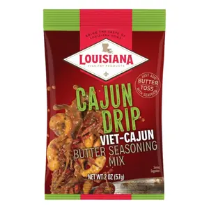 Louisiana Fish Fry Products Cajun Drip Viet-Cajun Butter Seasoning Mix 2 oz.