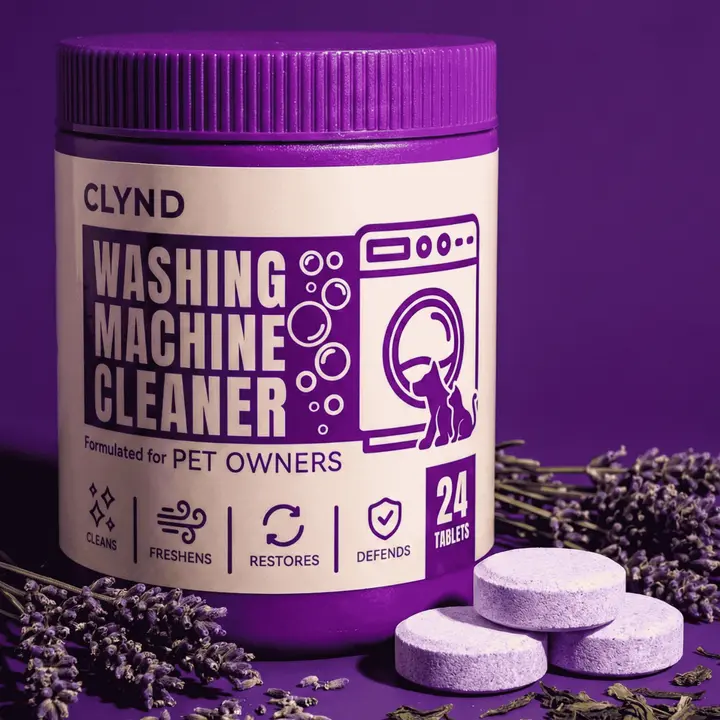 Washing Machine Cleaner Tablet for PET Owners – 24 Tabs | Deep Cleaning HE Washer Deodorizer & Eco-Friendly Descaler for Front & Top Load Machines