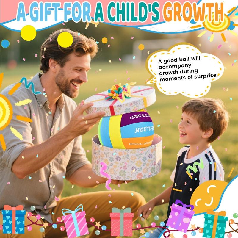 Soft Volleyball - Super Safe & Quiet for Kids Perfect for Indoor Games & Practice indoor outdoor gift Lightweight