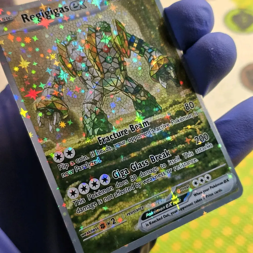 Custom Regigigas ex Stained Glass Art Card  Starry Holo Rare  Fan Art TCG  - TikTok Shop