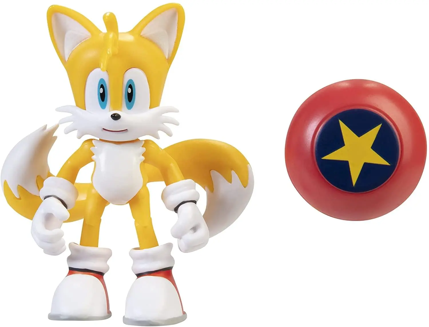 Sonic the Hedgehog Modern Tails 4-inch Collectible Action Figure, Classic Novelty Toy for Collectors, Collectible Action Figures, Battery-Free Action Figures