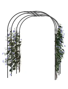 47.3" x 59" x 94.5" Metal Garden Arch Trellis, 20MM Extra Wide Grape Trellis, Outdoor Arbor with Rust-Resistant Coating, for Heavy Duty Plant Support, Easy to Assemble, for Lawn, Patio