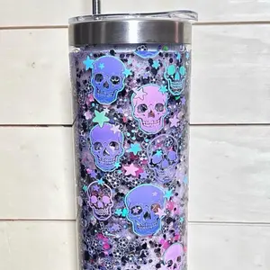 20 oz snowglobe stainless steel tumbler