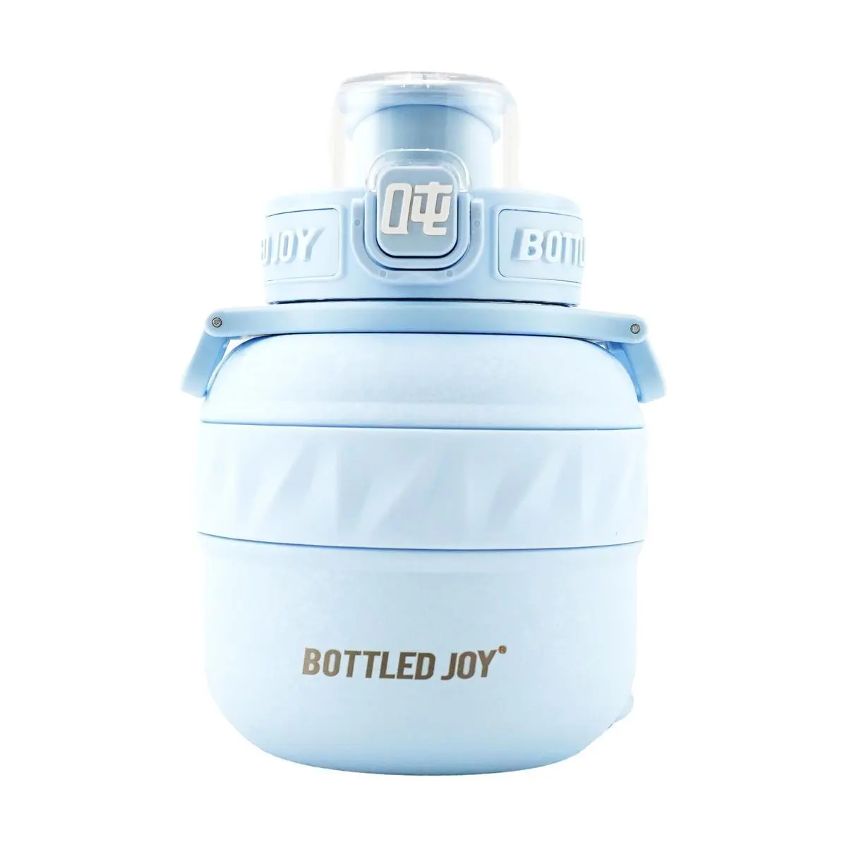 BOTTLED JOY 17oz Insulated Tumbler - Ice Crackle Finish, 316 Stainless Steel, Hot & Cold Drinks, Sky Blue