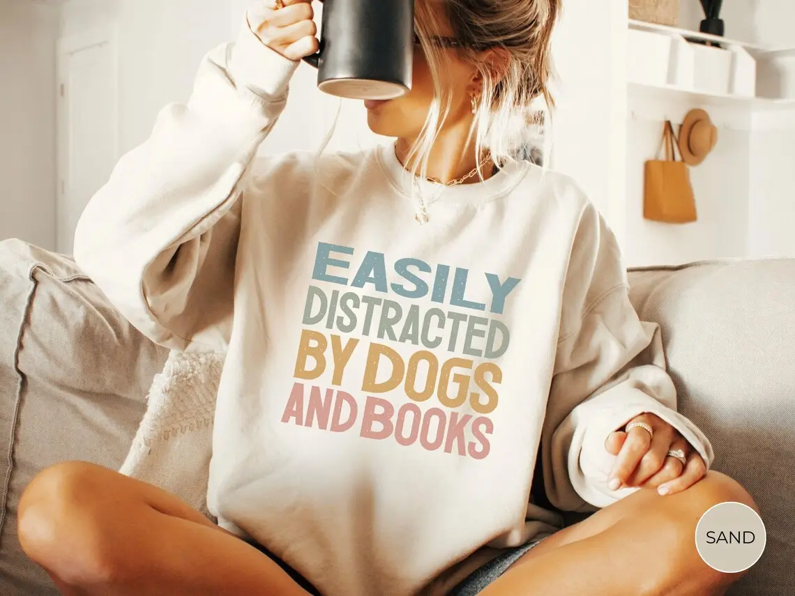 Gildan Women's Cotton Ribbed Longsleeves Fitted Hoodie Sweatshirt - Light Spandex-Yarn Dress-Style Smooth Fabric Essential Shirt, Funny Gift for Dog Lovers (Women's Tops), Women's Clothes