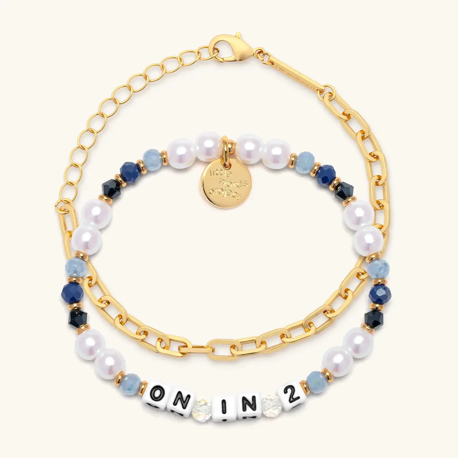Little Words Project On In 2 x Jena Sims Collection, Inspirational Beaded Jewelry and Paperclip Adjustable Slide Bangles, Trackable Kindness, Fashion Bracelet, Faith-Based Message Bracelets & Bangles, Adjustable Slide Bracelets & Bangles
