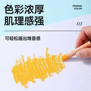 48-Color Macaron Oil Pastels Sticks — Ultra-Oily, High-Quality Texture for Hand-Drawn Illustration