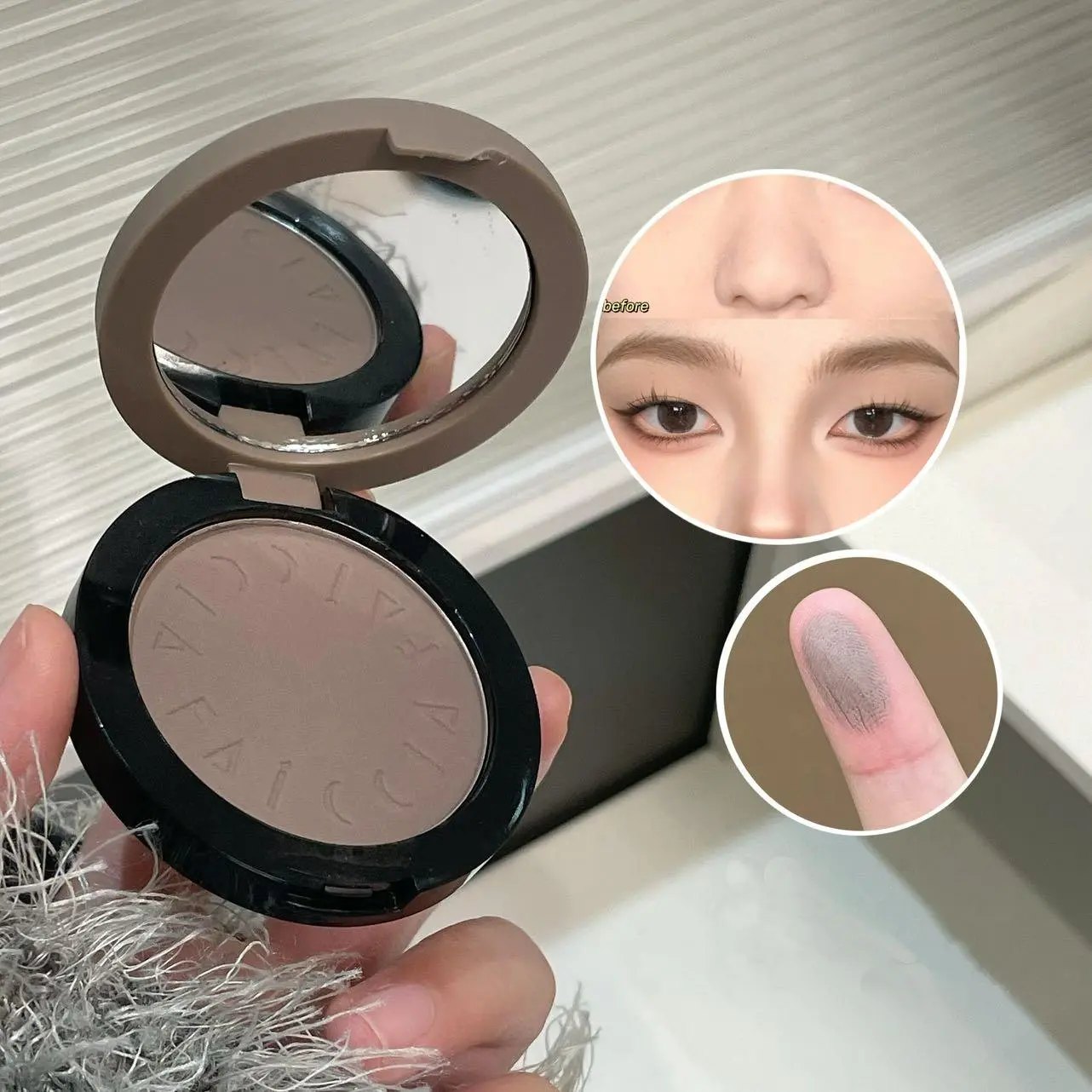 Matte Bronzer Palette, 1 Count Waterproof Face Contour Palette, Makeup Palette for Women & Girls, Cosmetic Product for Daily Use, Highly Pigmented Makeup, Compact, Matte Buildable Contour, Contouring Palette, Facial Contouring Makeup, Beauty Bronzer
