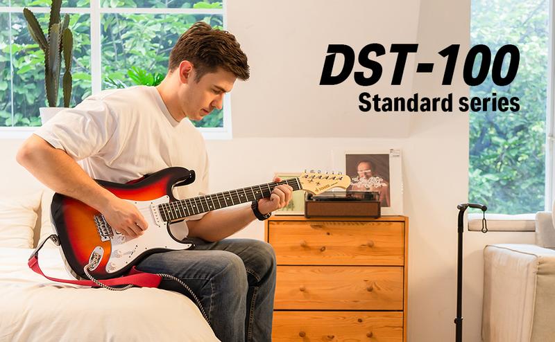 Donner DST-100 Full Size Electric Guitar Kit with Amplifier 39-Inch Solid Body HSS Pickup Beginner Set