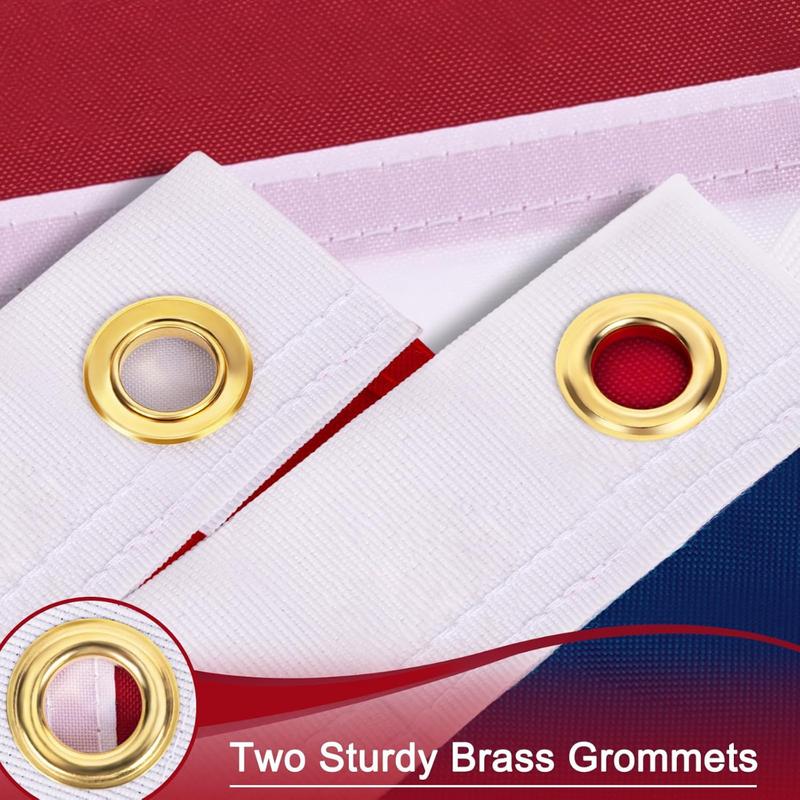 100% Embroidered American Flags 3x5 Ft Outside,American Flag Outdoor Heavy Duty,Us Flag 3x5 Longest Lasting Usa Flag, Built For Outdoor Banners Water Proof