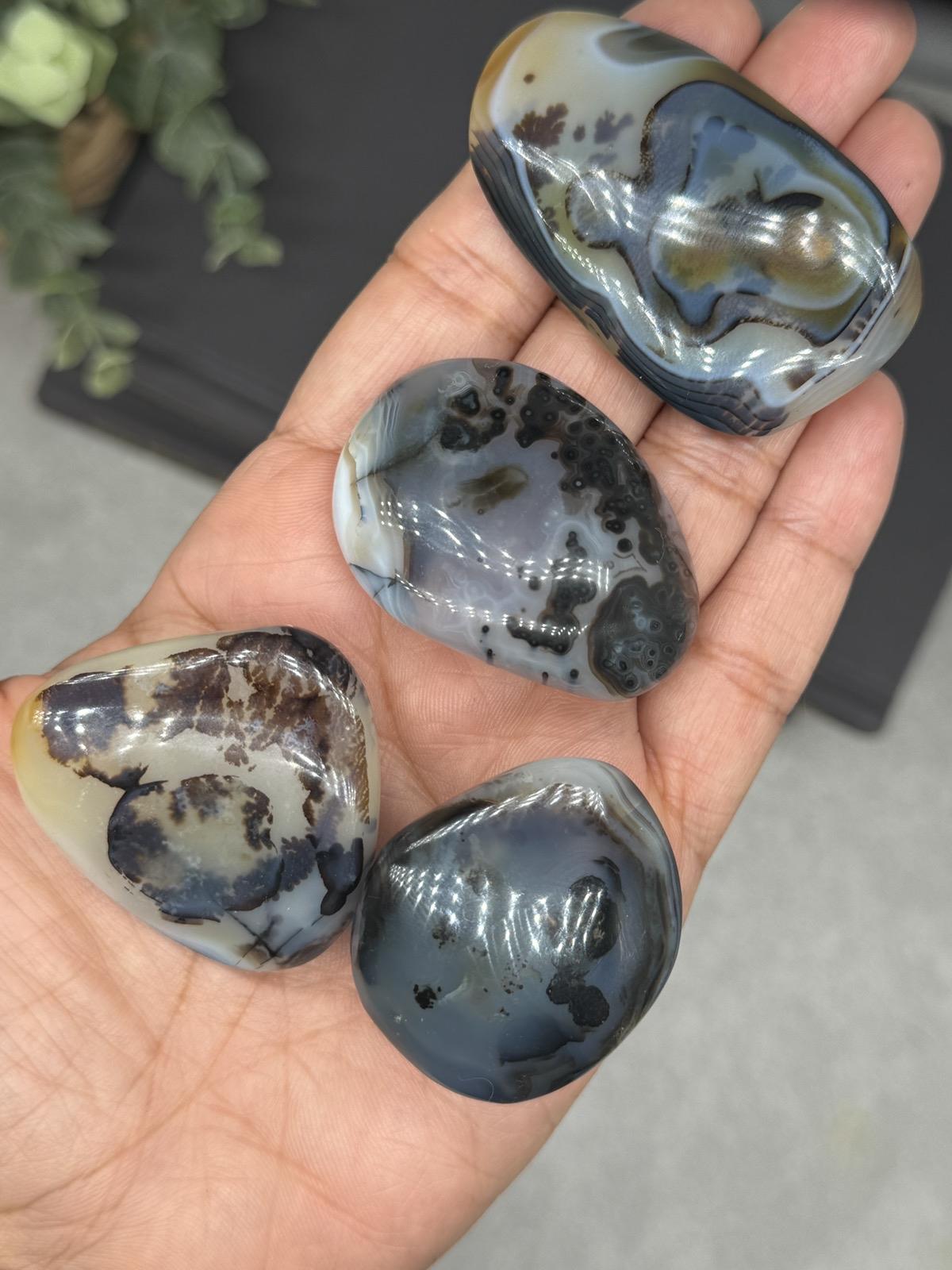 Dendritic Agate Stones Decor Ornaments