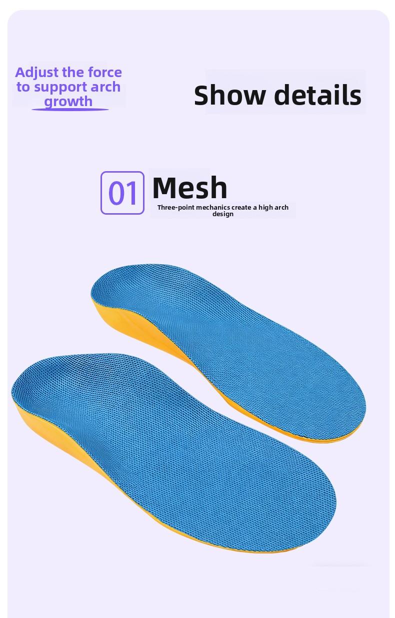 Kids Orthotic Flat Foot Insoles |     Breathable Anti-Slip Arch Support, Corrects Inward/Outward Gait & X/O Leg Deformities