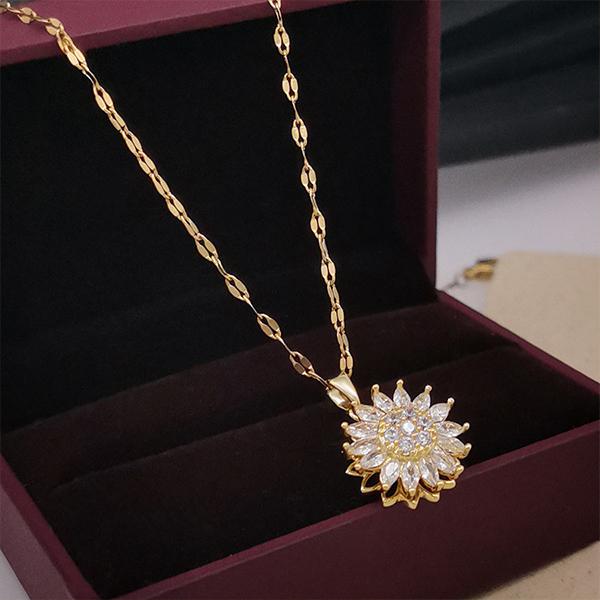 Preserved Real Rose Gift with Red Diamont Necklace,Cute Gifts for Girlfriends,Women,Mother,Wife,Gifts Idea on Mother`s Day,Valentine`s Day,Christmas,Birthday