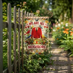 We Are All Neighbors Garden Flag, Inclusivity Diversity Yard Flag, Community Welcome Flag, Neighborhood Decoration, Social Justice Decor