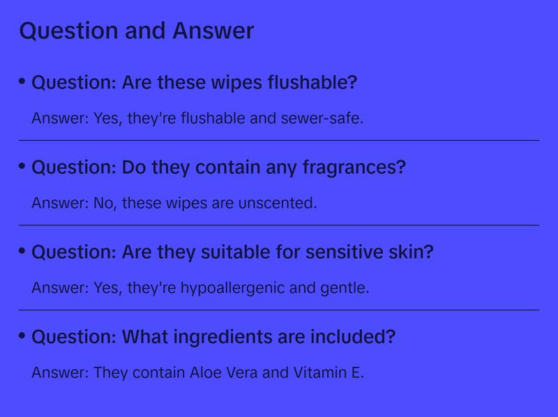 - Flushable Wipes - 3 Pack, 144 Wipes - Unscented Extra-Large Adult Wet Wipes - Vitamin-E & Aloe - Septic and Sewer Safe