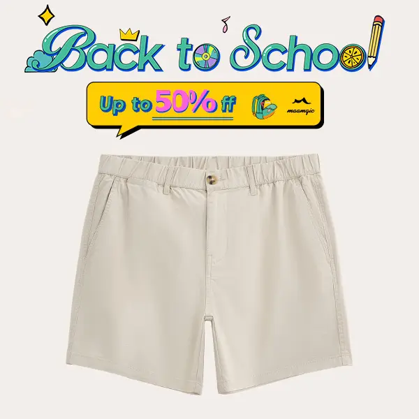 Maamgic Men's 5.5in Cotton Casual Mesh Short Shorts - Menswear, Spandex, Belt Loops, Zipper Pockets, Plain Beige, Soft All Day, Outdoors Ideal for Tropical Swim Wetsuit Belt Use (Sports & Outdoor)