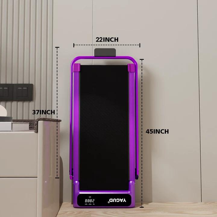 【Valentine's Day Special】YAGUD Home Gym Treadmill with Low-Noise Motor Dual Shock Absorption Adjustable Incline 265LBS Capacity Wheels Remote & FREE Resistance Bands 45x22x40 inch