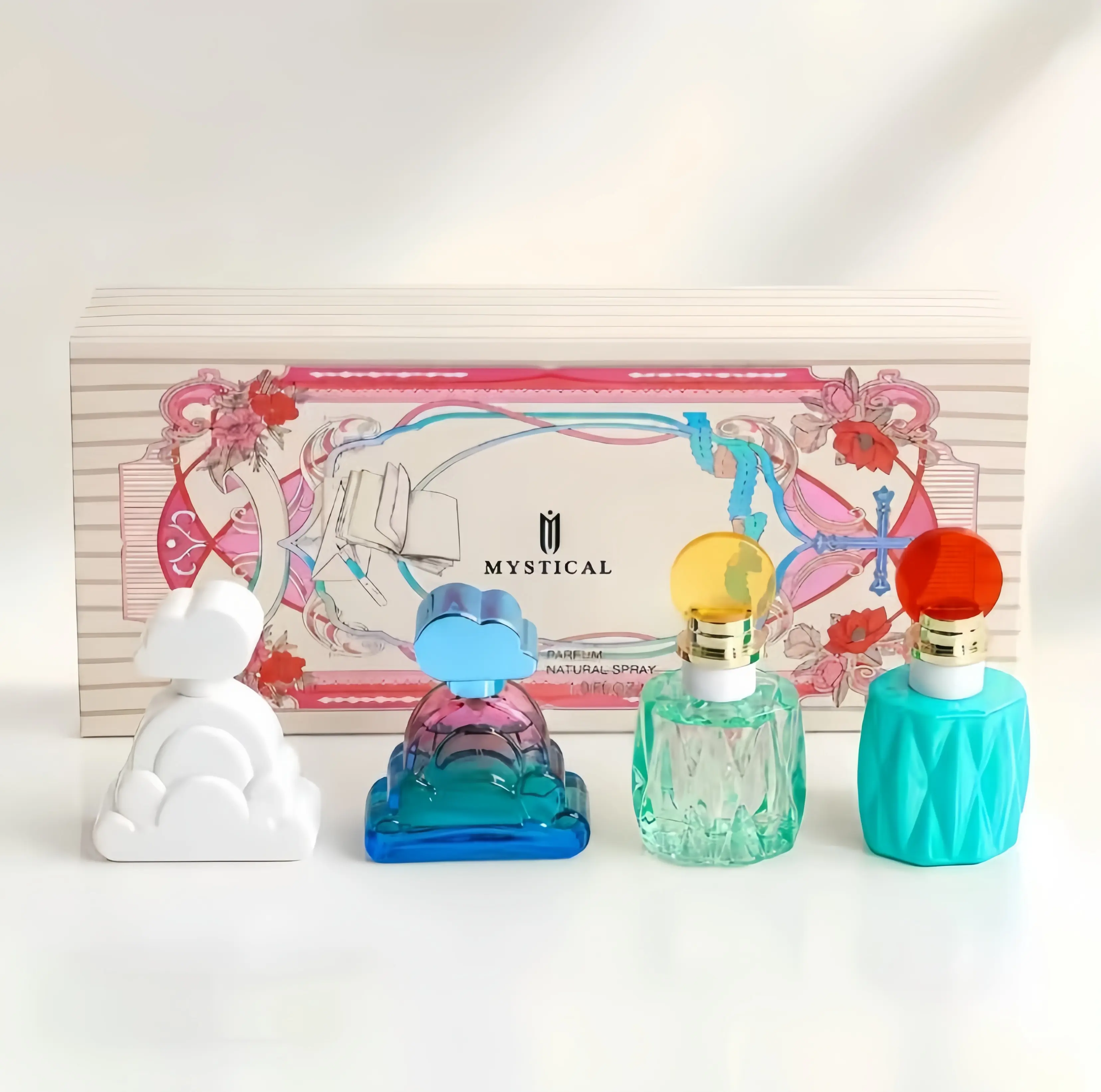 Mystical Dream Women's Eau de Parfum Gift Set 4x30ml Bottles, American Girly Sweet Aroma, 4Scents from Fresh Cute to Mature, Aquatic/Citrus/Herbal/Woody/Creamy Notes, Perfect Holiday Giftfor Thanksgiving, Christmas & Valentine's Day curations scent