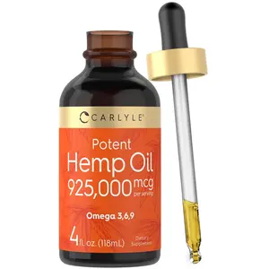 Carlyle Hemp Seed Oil 925000 mcg | Vegetarian, Non-GMO, Gluten Free | Cold Pressed