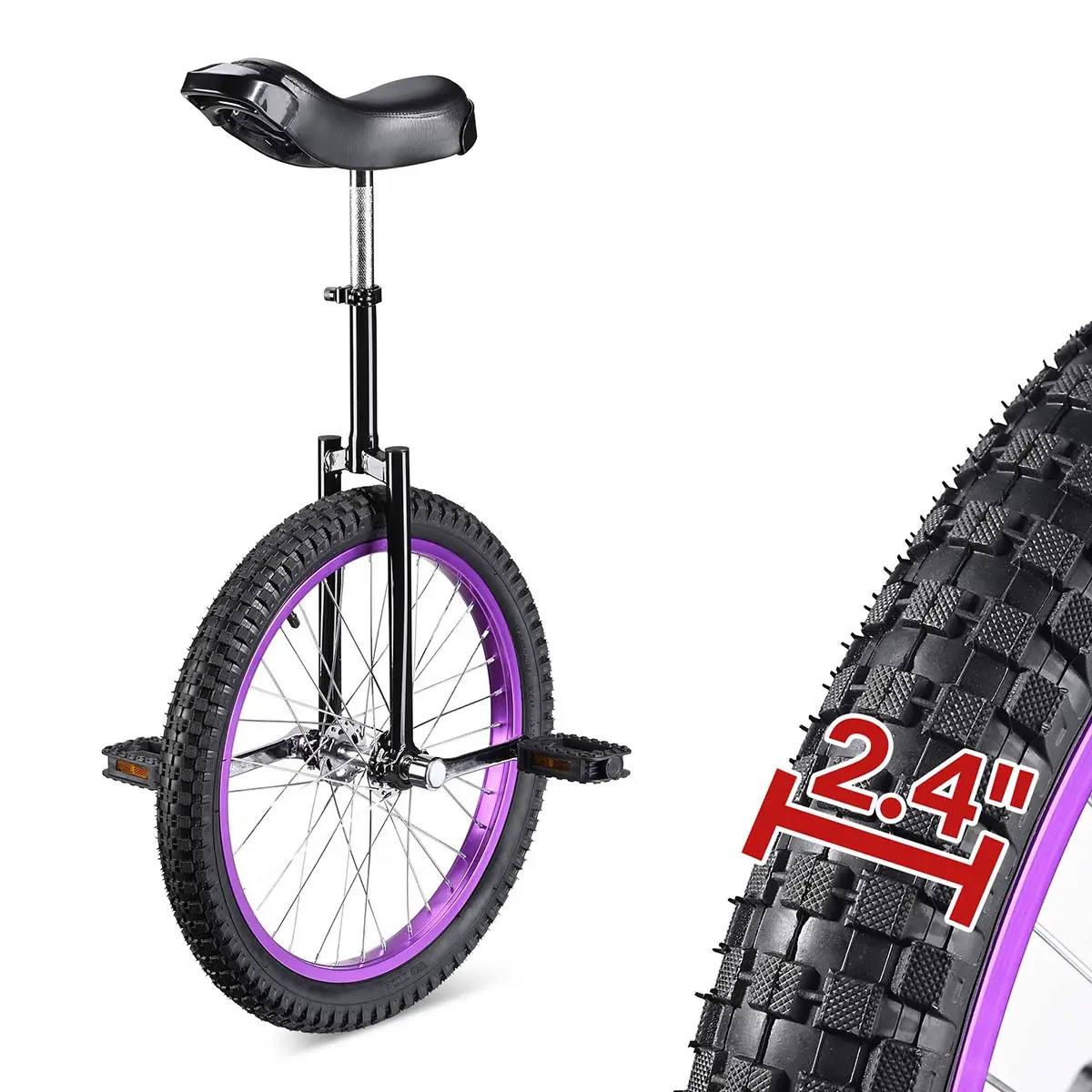 Yescom Take on the Trail with a Mountain Unicycle, Adult Muni for Off-Road Adventures with 20-Inch Tire Purple Rim