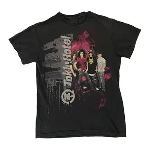 2007 Concert Tour Tokio Hotel Band Shirt Classic Black Unisex S-6XL Q