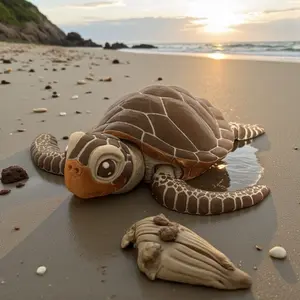 3D Printed Articulated Flexi Sea Turtle Fidget with Detailed Shell and Flexible Limbs for Sensory