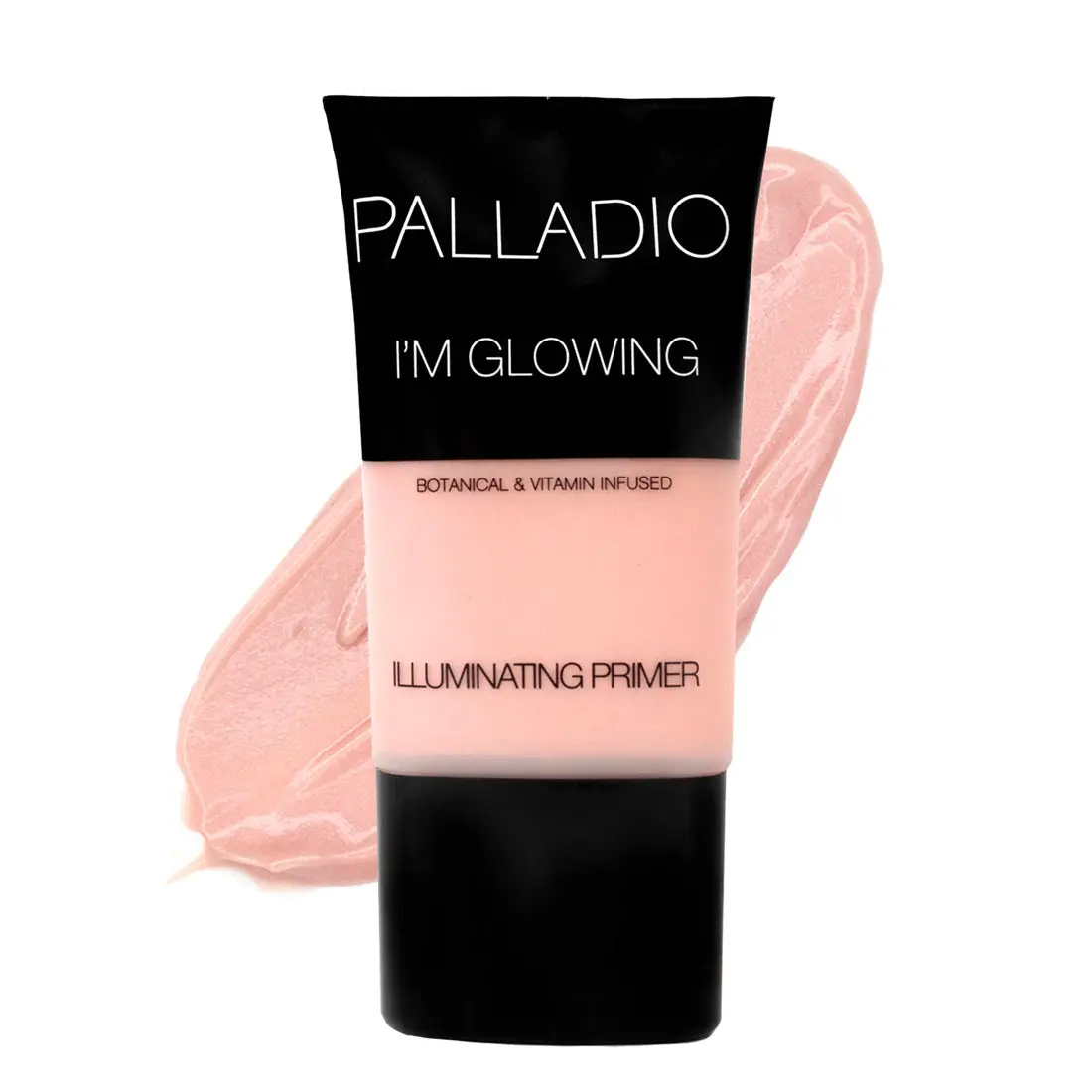 Palladio I'm Glowing Illuminating Makeup Primer - Pearly Pink Cosmetic Face Base with Aloe Vera, Grape Seed Oil, Green Tea, Ginseng | Brightens Complexion, Combats Wrinkles, Fine Lines, Pores, Preps for Flawless Foundation, Radiant, Dewy