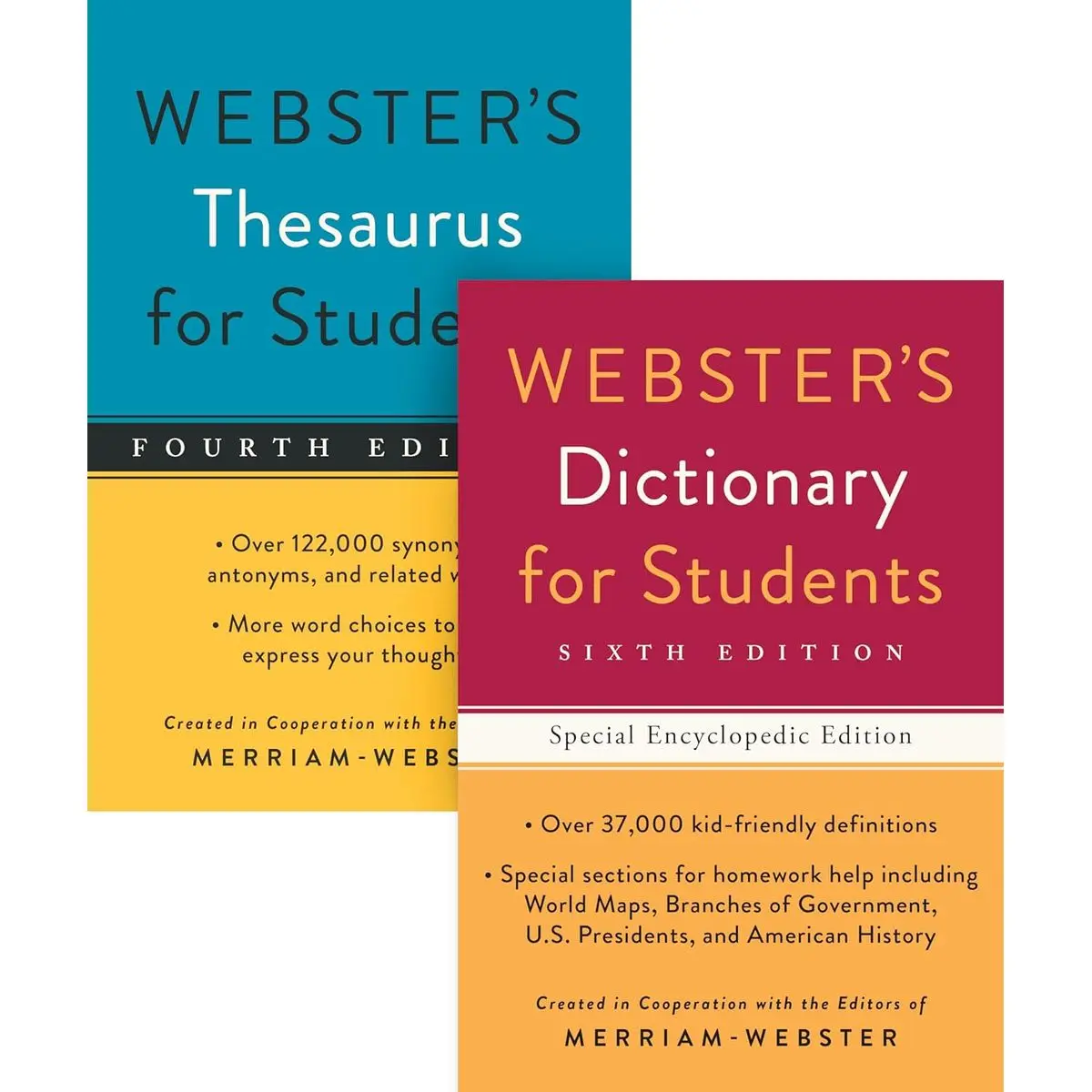 Webster's For Students Dictionary/Thesaurus Shrink-Wrapped Set Paperback – Student Edition, December 28, 2020