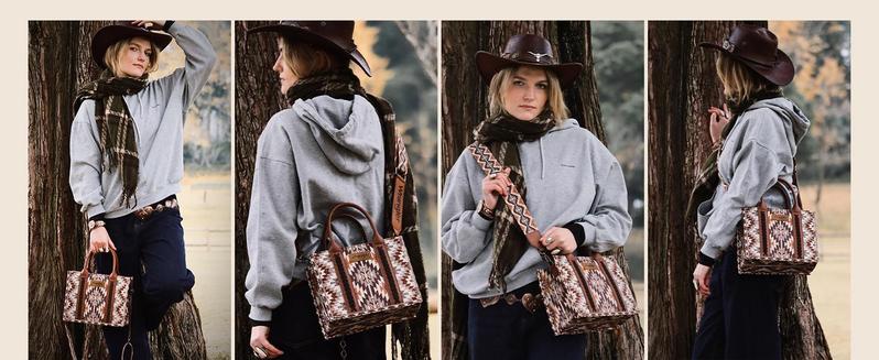 Wrangler Tote Bag for Women Boho Aztec Shoulder Purse Top Handle Stachel Handbag