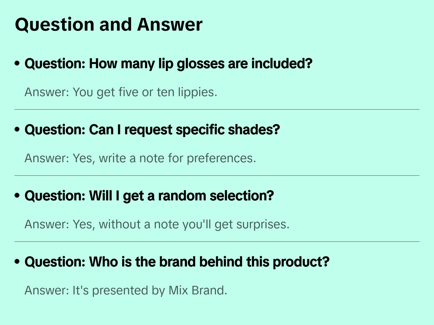 The Lip gloss mix bag Cosmetic Glossy