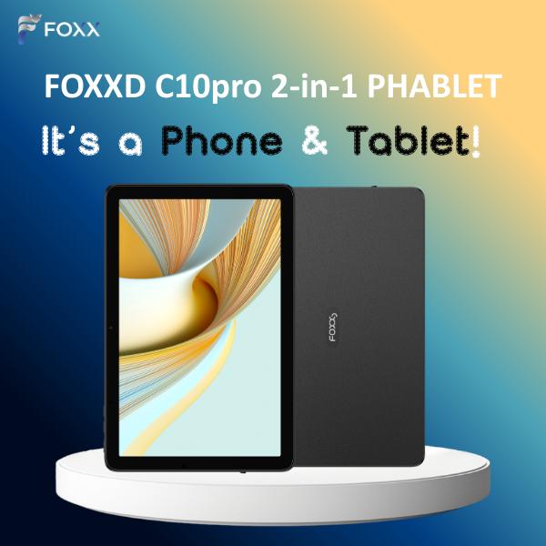 FOXXD 2-in-1 Phablet V8 & C10pro: Phone & Tablet in One, 800x1280 Display, 4GB RAM, 64GB Storage expandable up to 1TB, 5MP Camera, 5000mAh Battery, Android 15, Ideal for Studying, Working, Gaming