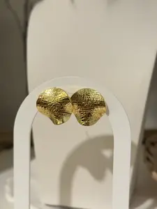 GOLD-PLATED EARRINGS, CASUAL STYLE