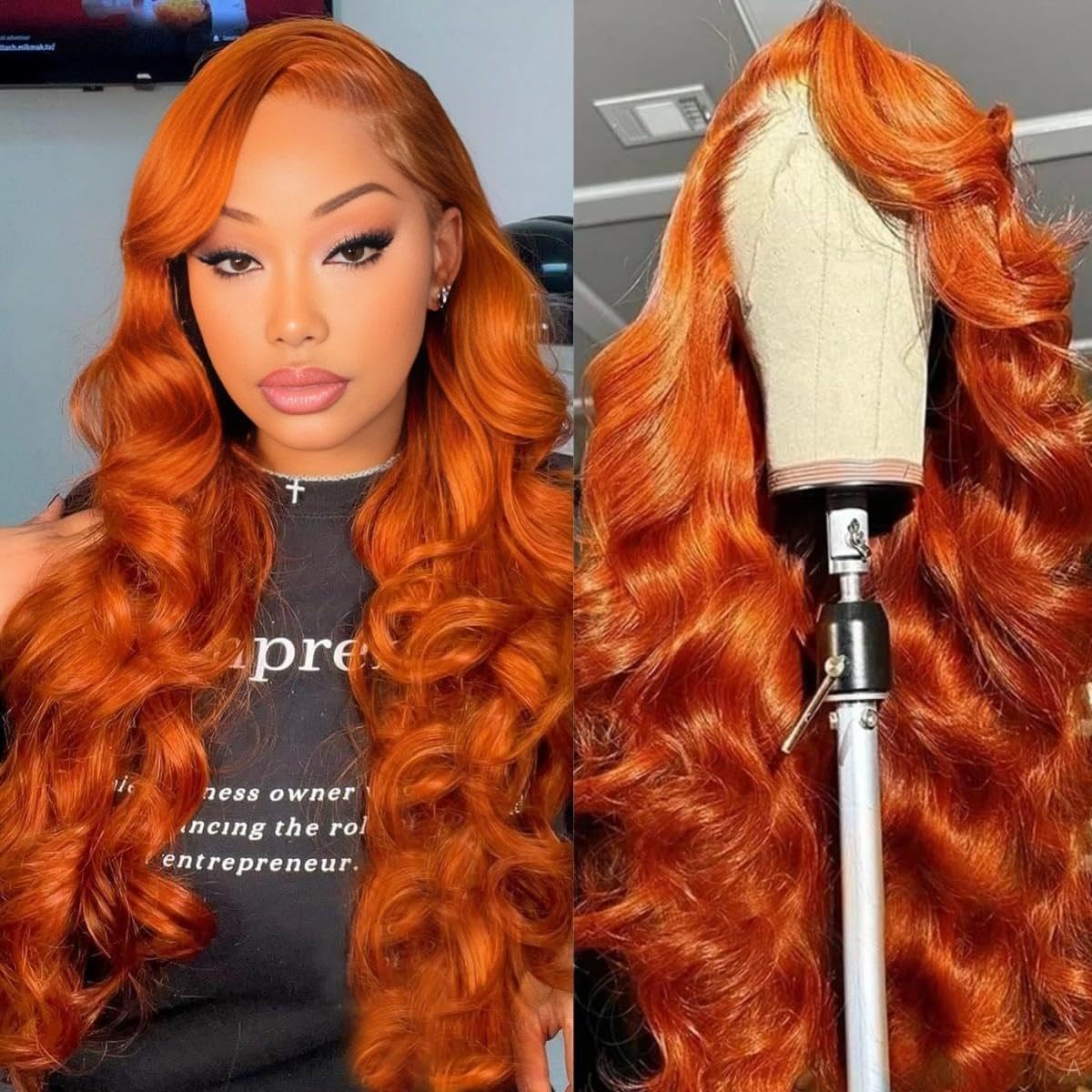 30 Inch Ginger Wig Human Hair Body Wave Ginger Orange 13X6 Lace Front Wigs Human Hair Pre Plucked 180 Density 350# Colored Glueless 13X6 HD Lace Frontal Wig Human Hair for Women 30 Inch Ginger Wig Human Hair Body Wave Ginger Orange 13X6 Lace Front Wigs Human Hair Pre Plucked 180 Density 350# Colored Glueless 13X6 HD Lace Frontal Wig Human Hair for Women