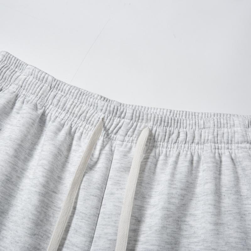 Men's Solid Gray Basic Drawstring Waist Sweatpants Micro-Elastic Comfortable Straight Casual Trousers Regular Version Spring Autumn Outdoor Sportswear Double Pockets All Seasons