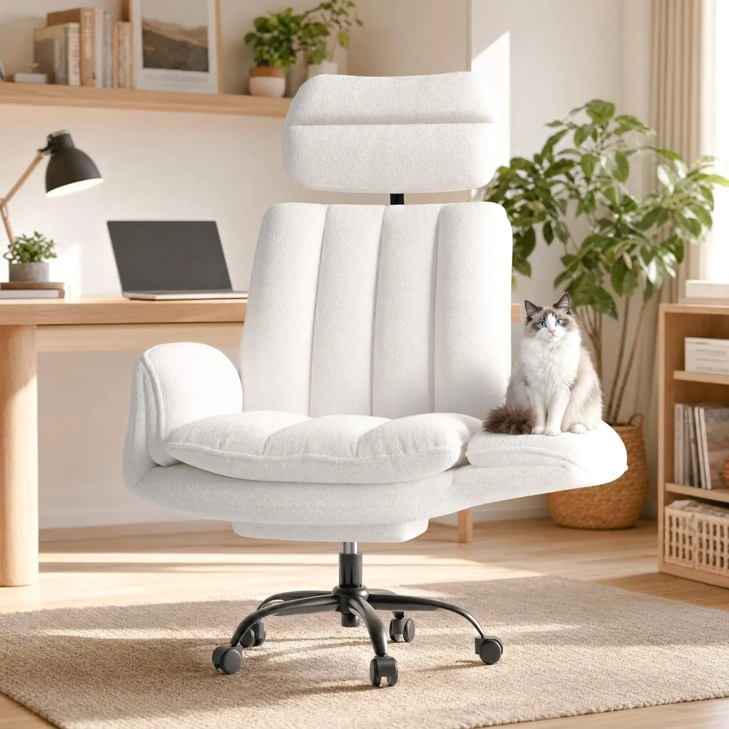 Big and Tall Office Chair - Home Office Furniture, 400 lbs Capacity Extra-Wide Seat, Flip-Up Armrests, Cloud-Soft Dual Backrest, Reclining Ergonomic Strong Durability Gaming-Style 360° Desk Chair for Large People, Footrest, Summervibes, backtoschool, Ergo